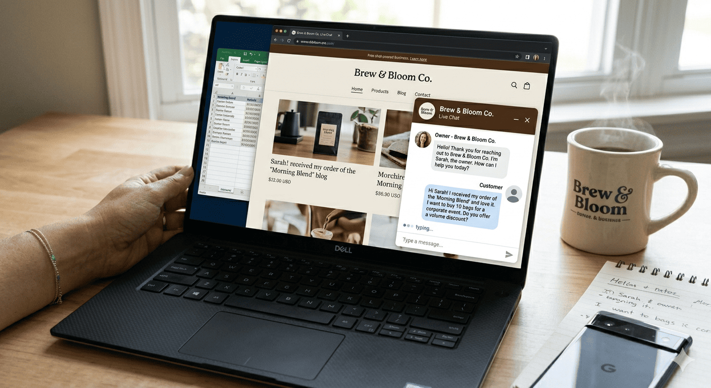 Website chat widget